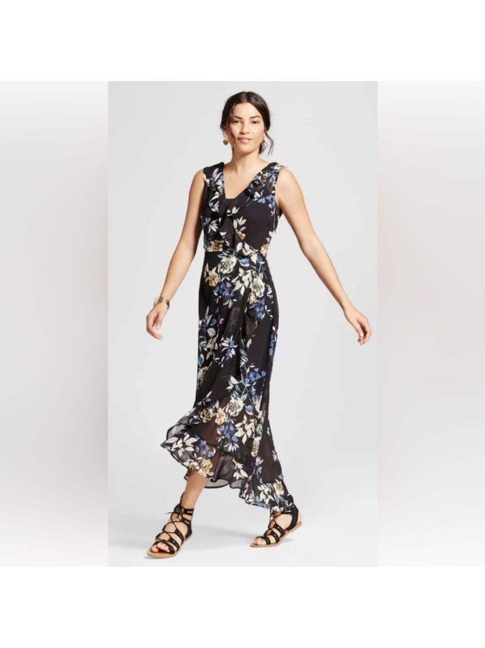 NWT Spenser Jeremy 2 Piece Black Maxi Dress Size 8